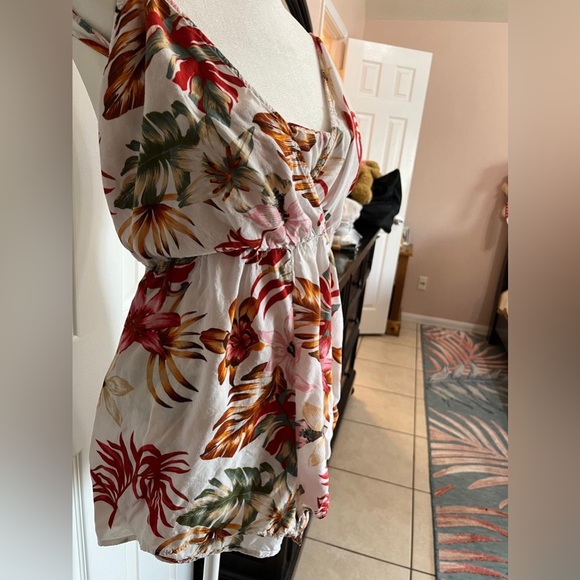 💙SHEIN Women Floral Print Cami Romper white green red and Pink - Picture 5 of 12